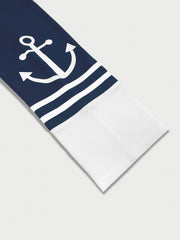 Anchor Print Skinny Leggings Casual Stretchy Leggings Women's Clothing
