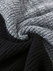 Men's Knitted Cable Sweater Casual High Stretch Crew Neck Pullover