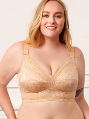 Floral Lace Wirefree Longline Bralette