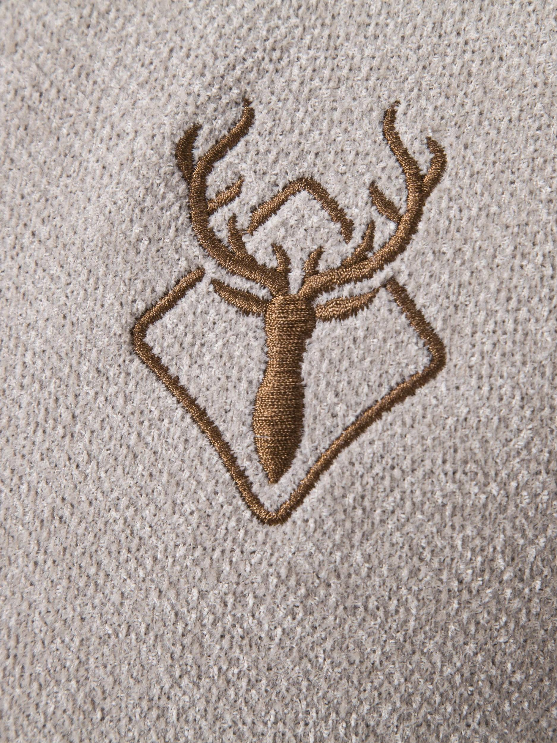 Men's Deer Knitted Sweater, Slim Fit Cardigan