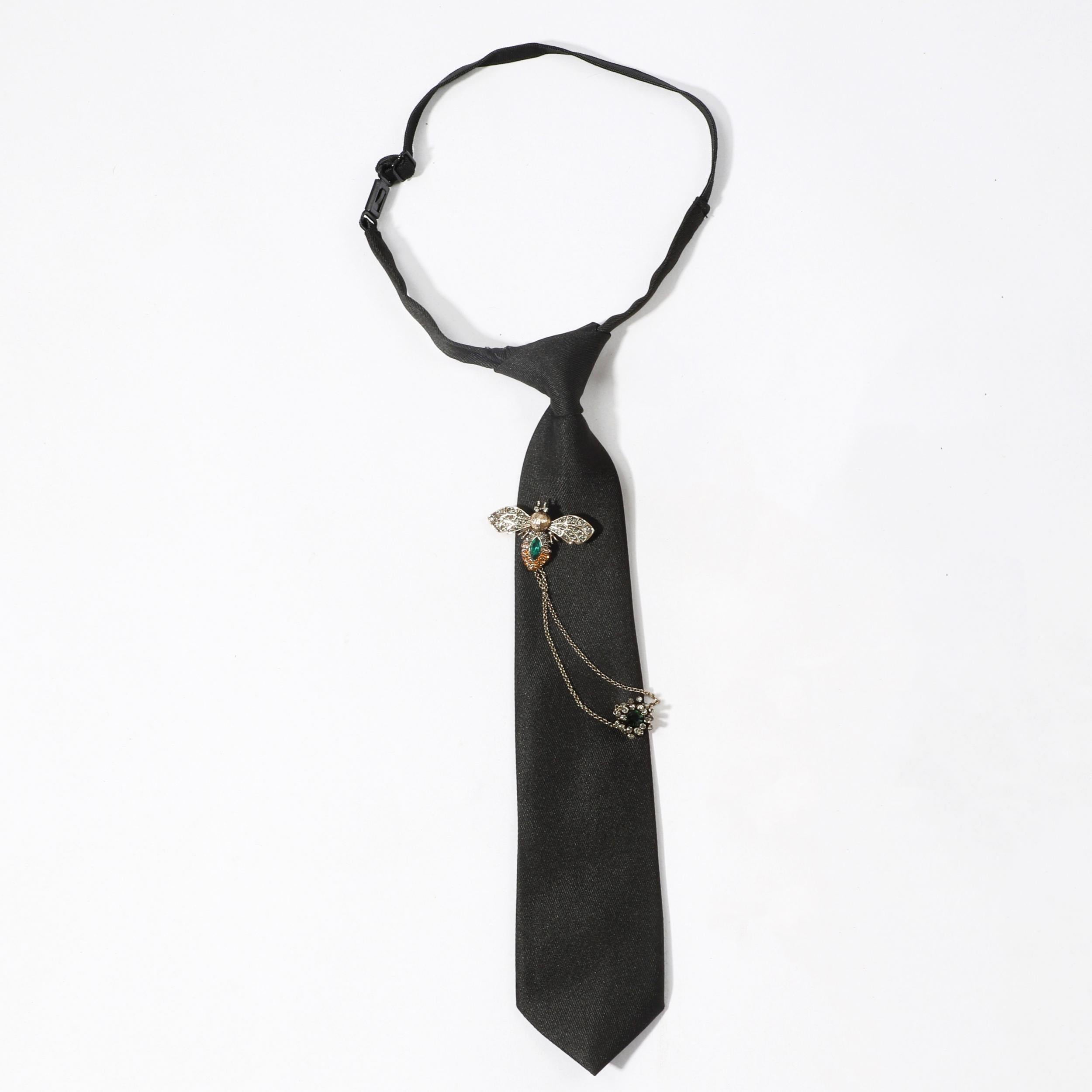 Vintage Bee Tassel Brooch Unisex Bow Tie + 1pc Shirt Accessories