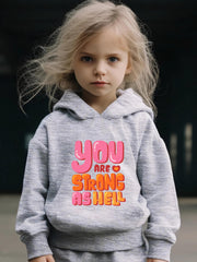 Strong As Hell Hooded Sweatshirt Girls Comfy Hoodies Pullover & Sweatpants