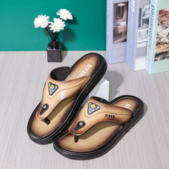 Men's Casual Letter Print Flip Flops Arch Support Lightweight Non slip Sandals