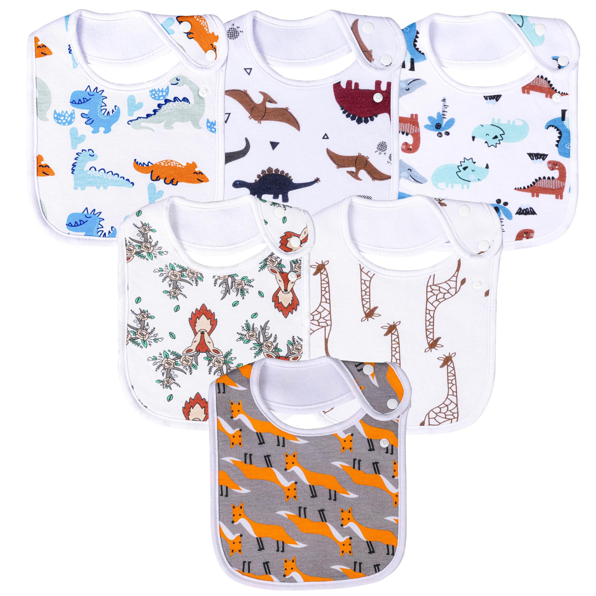 6pcs Soft & Absorbent Bandana Drool Bibs Set for Babies 0-36 Months