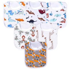6pcs Soft & Absorbent Bandana Drool Bibs Set for Babies 0-36 Months