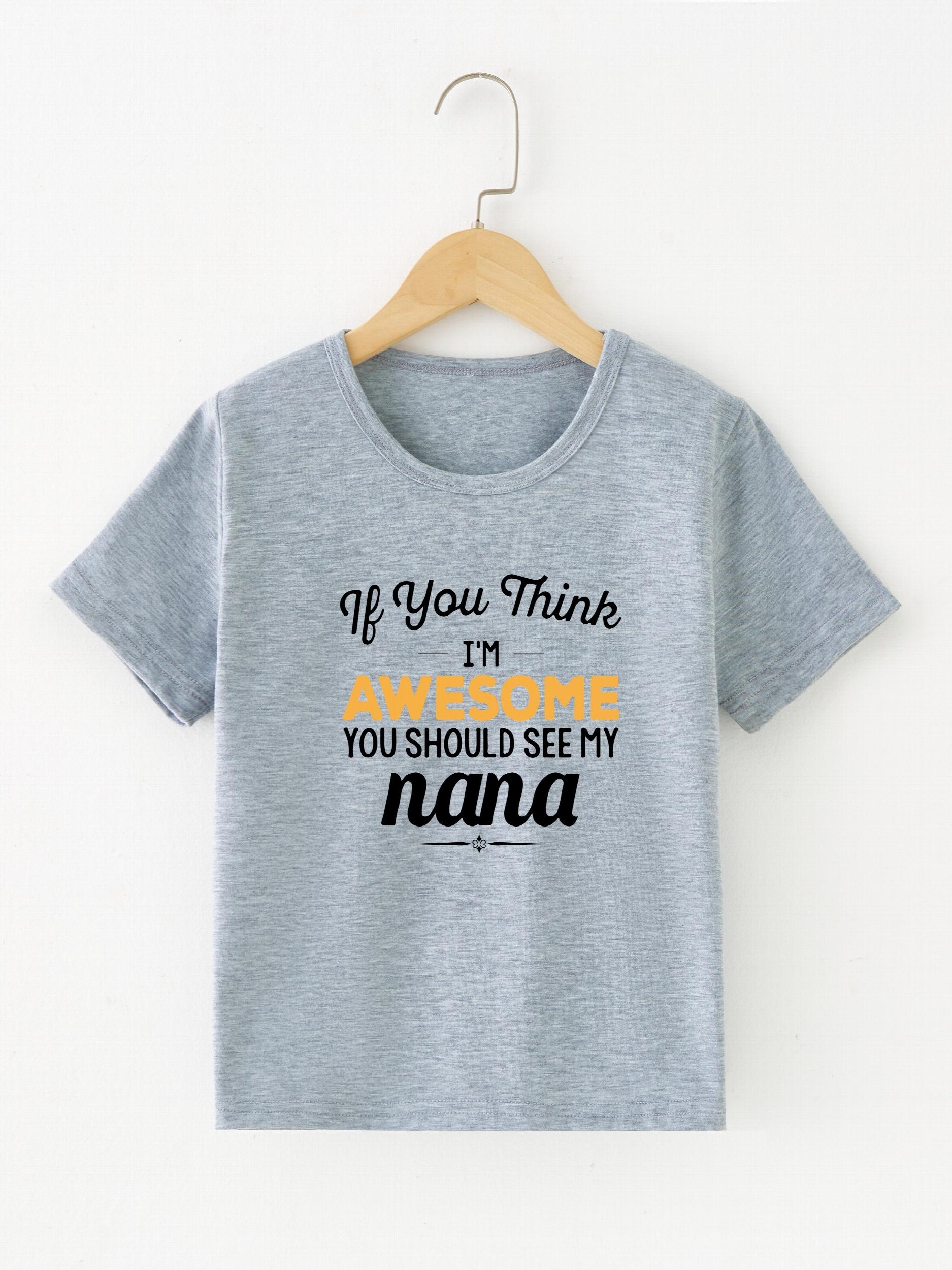Baby Casual Awesome Nana Round Neck T-shirt Summer Clothes