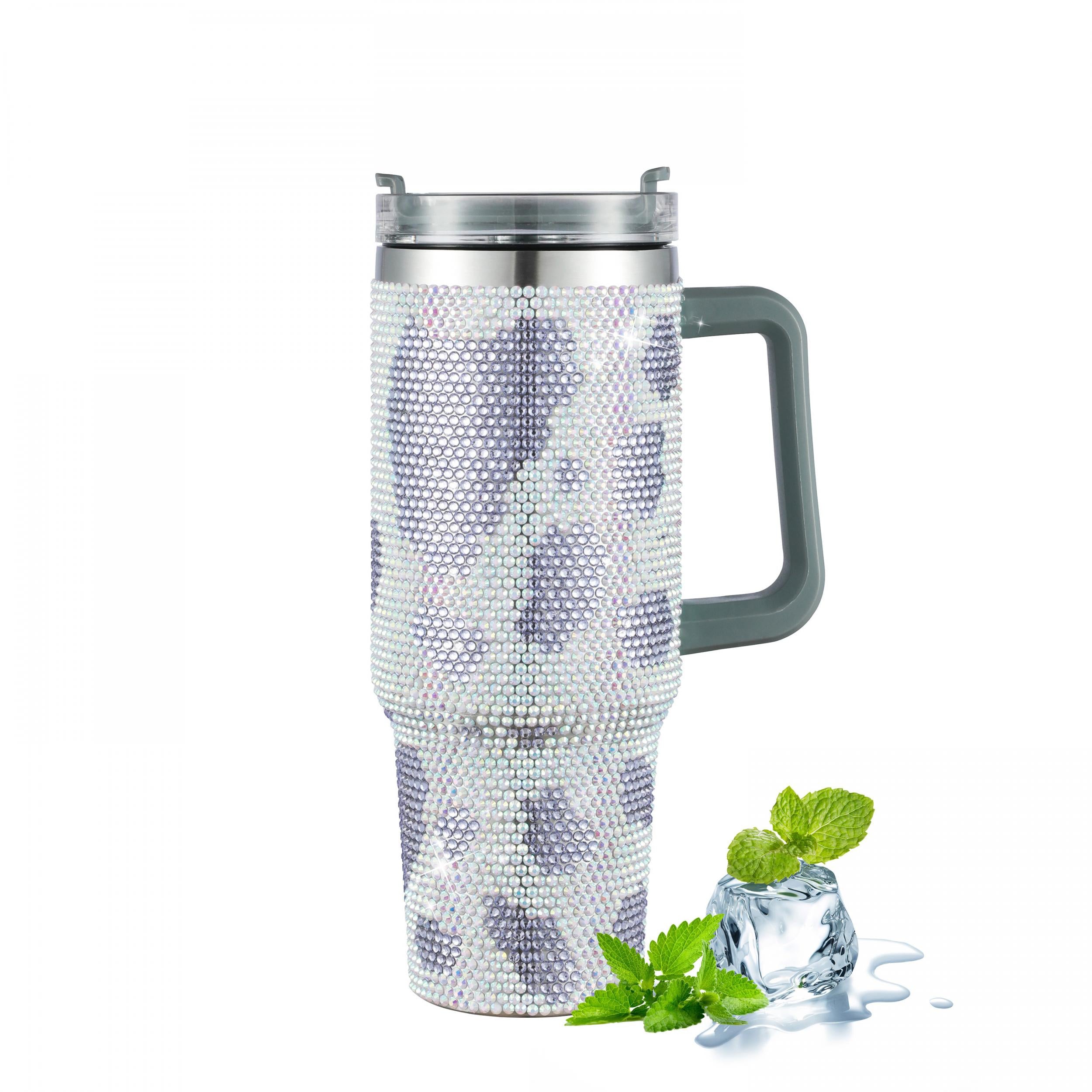 40oz Gradient Rhinestone Insulated Water Cup Stainless Steel Tumbler