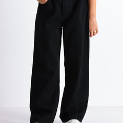 High Waist Straight Leg Girls Jeans Regular Fit Denim Pants