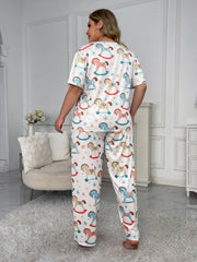 Casual Loungewear Set Women's Plus Star Print Shorts
