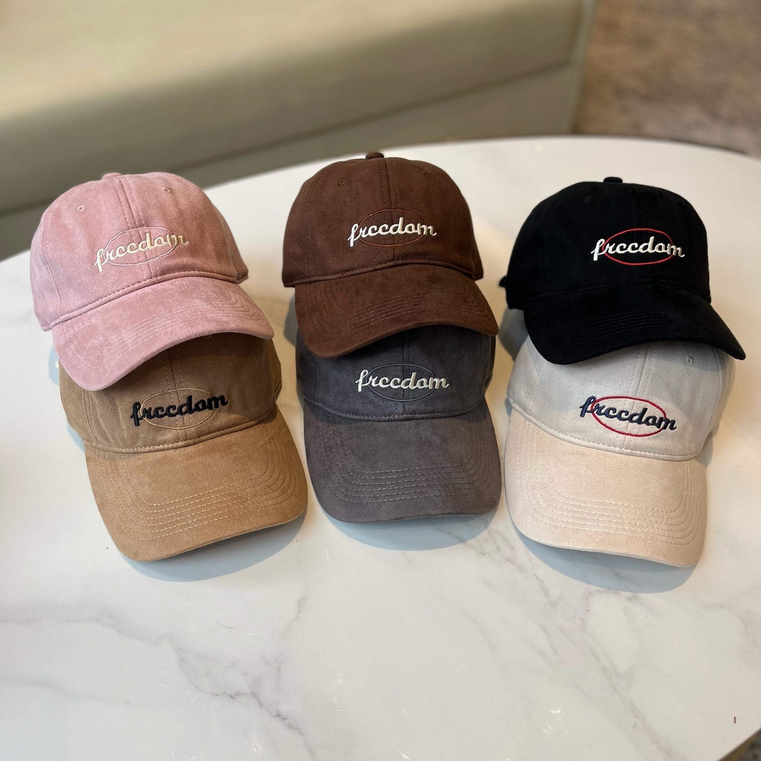 Freedom Embroidery Unisex Baseball Cap Vintage Solid Washed Dad Hats