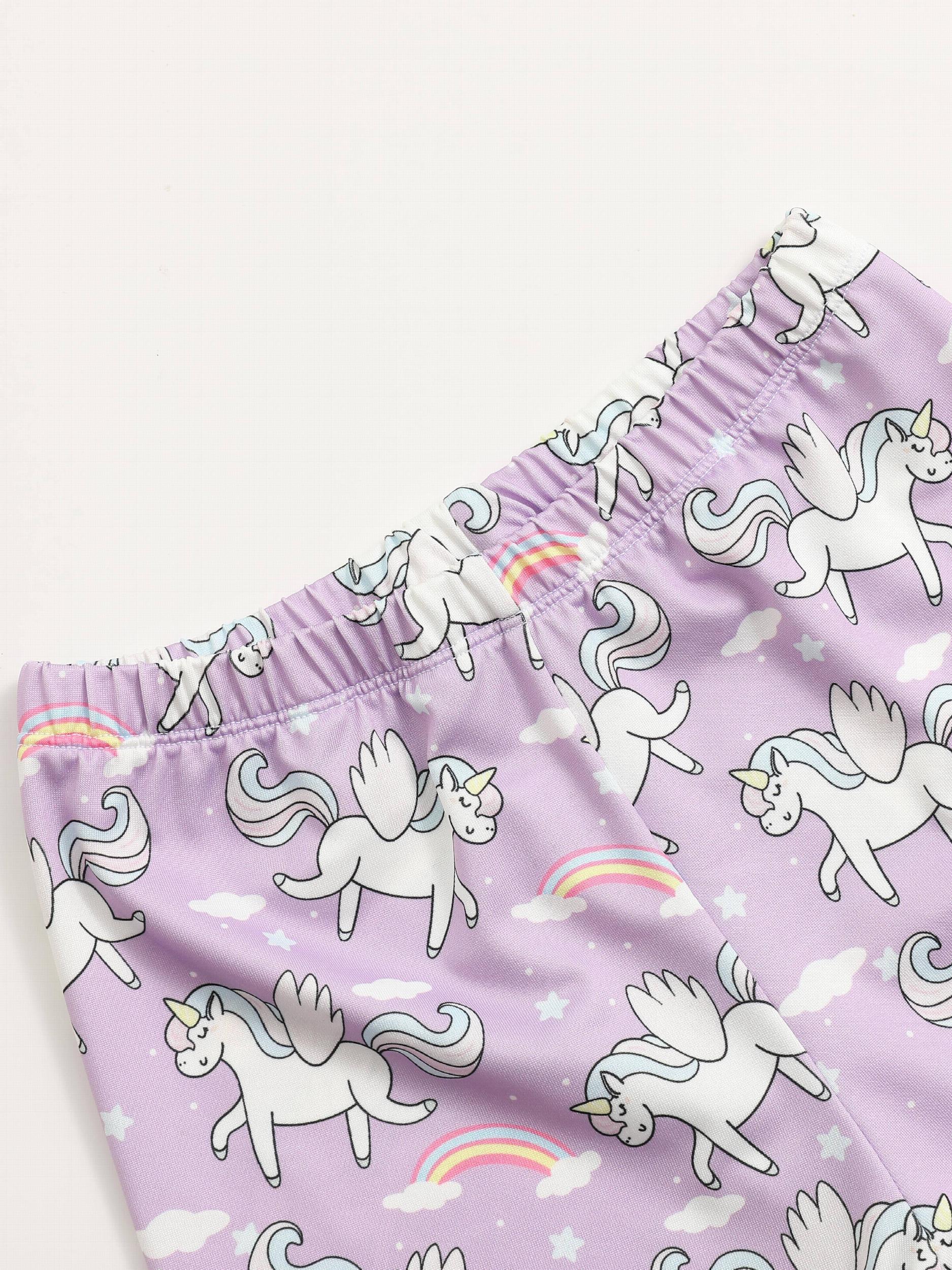 Toddler Girls Unicorn Dance Shorts Breathable Stretchy Safety
