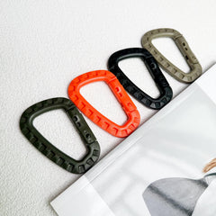 4pcs Lightweight D Shaped Keychain Buckle for Camping Hiking