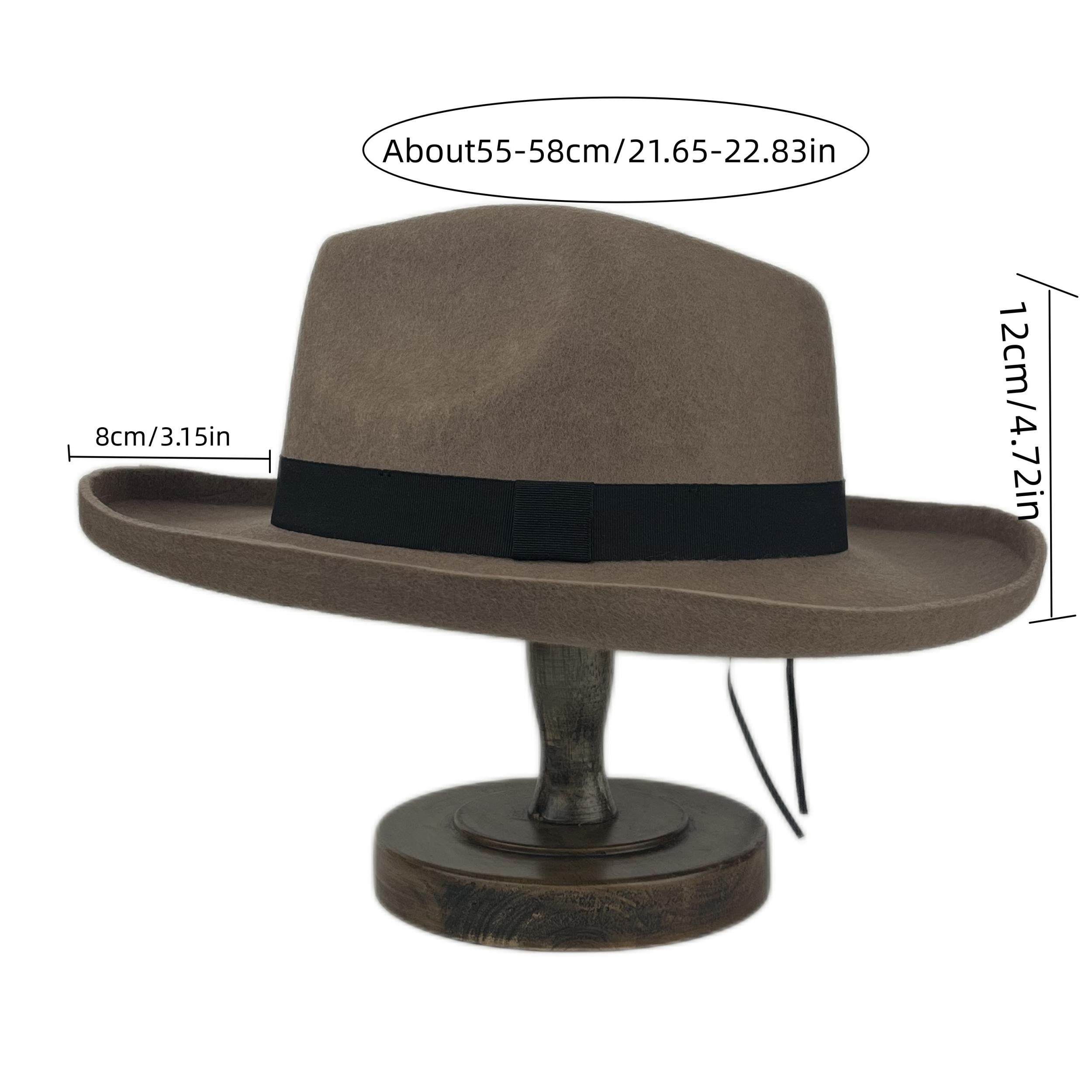 Woolen Big Brim Sunshade Fedora Hat for Party