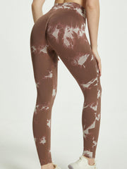 Tie Dye High Waist Leggings Yoga Running Tight Pants Women's Activewear