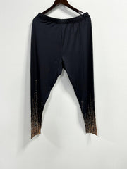Women's Plus Golden Stripe Print High Rise Leggings