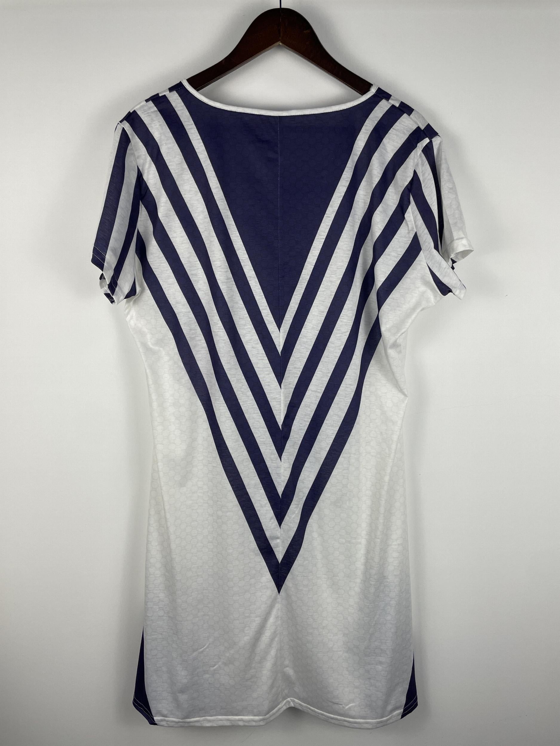 Casual Dress Women's Plus Stripe Print Short Sleeve V Neck Dress