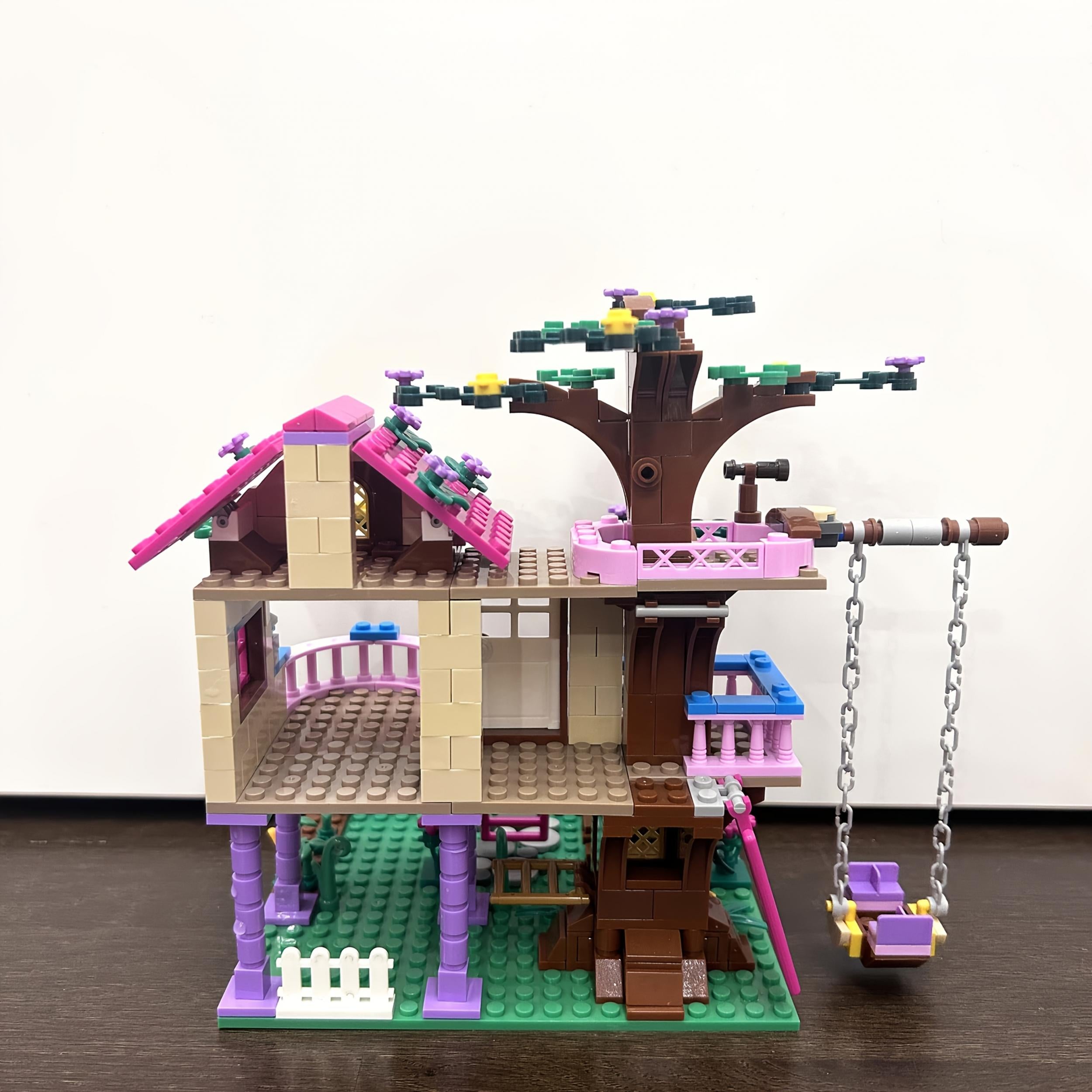 Creative Swing Villa Dream Friendship Tree House Building Block Model