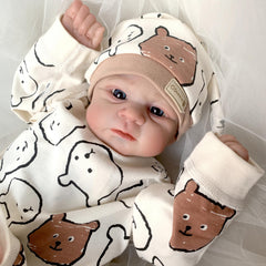 Reborn Baby Boy Dolls 3D Painted Veins Cloth Body Christmas Gift