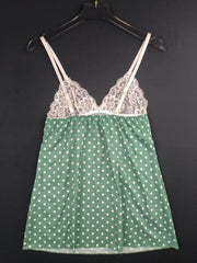 Lace Slip Nightdress Sexy V Neck Polka Dot Sleep Dress Women's Sleepwear