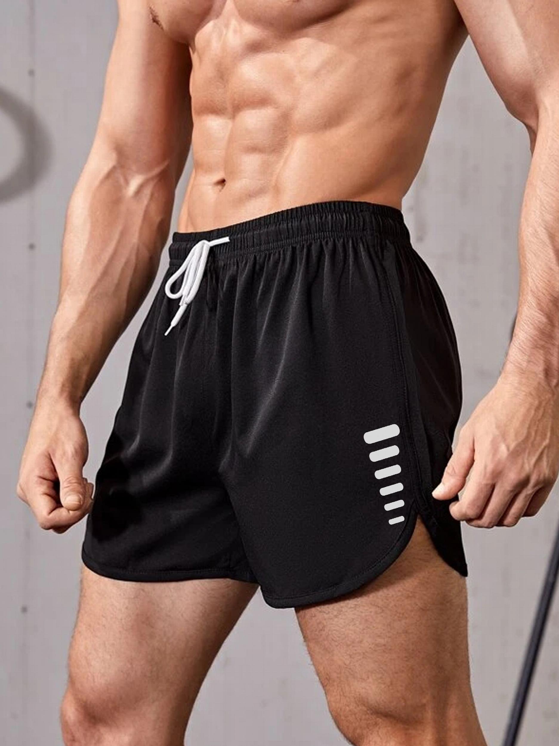 Men's Parallel Line Drawstring Shorts