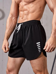 Men's Parallel Line Drawstring Shorts