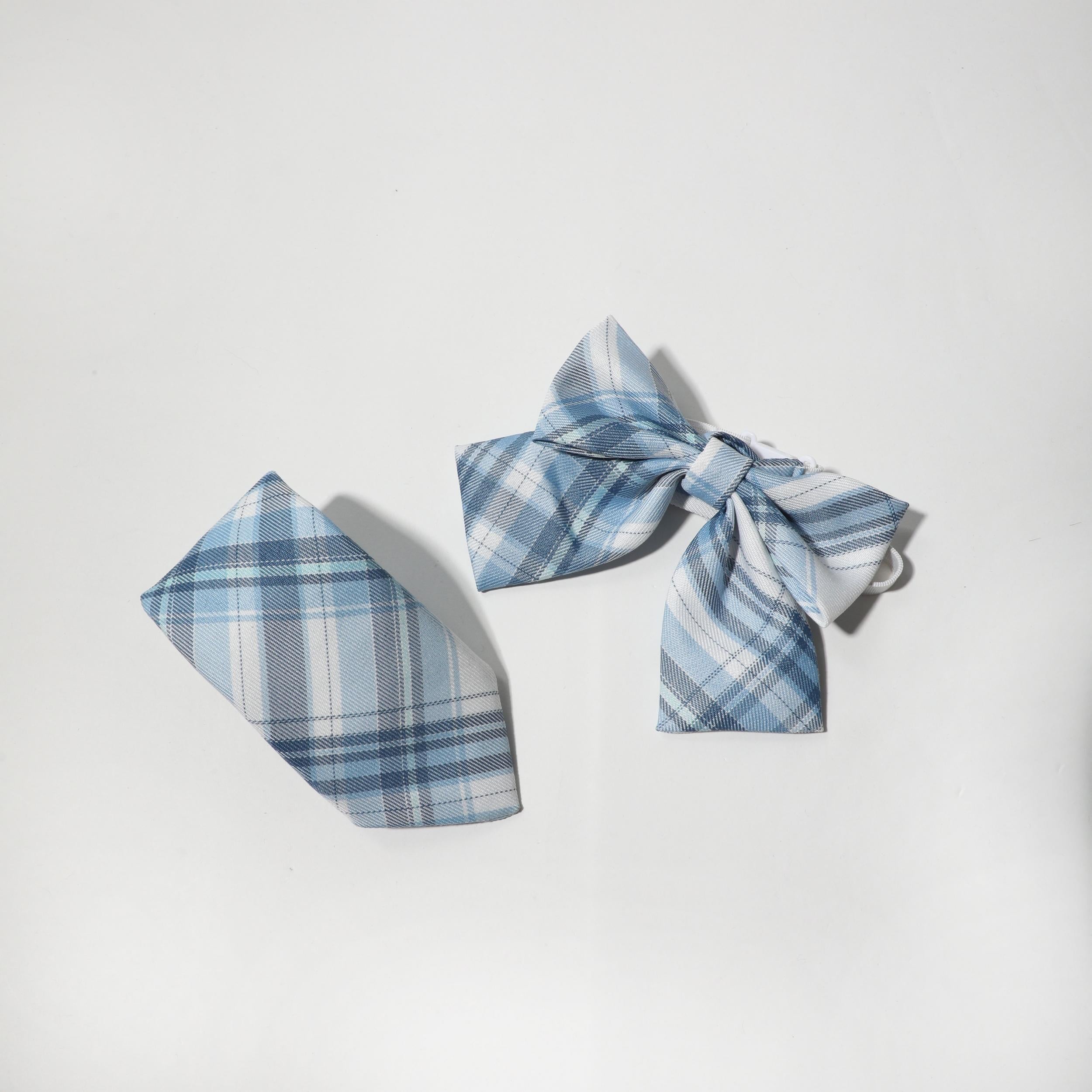 2pcs Plaid Bowtie Women Casual Bow Tie for Party Prom College Style