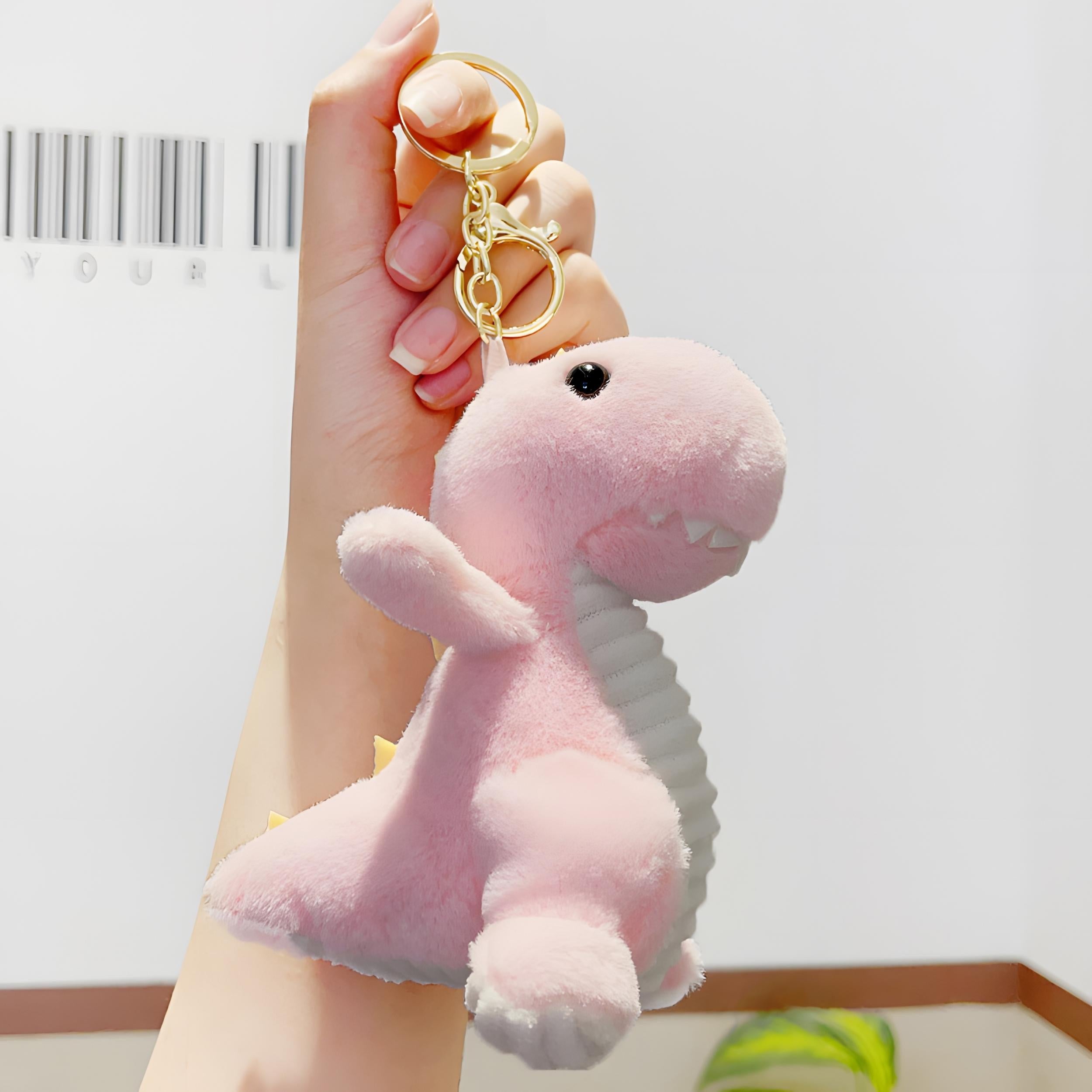 Cartoon Dinosaur Plush Keychain Backpack Pendant Accessories