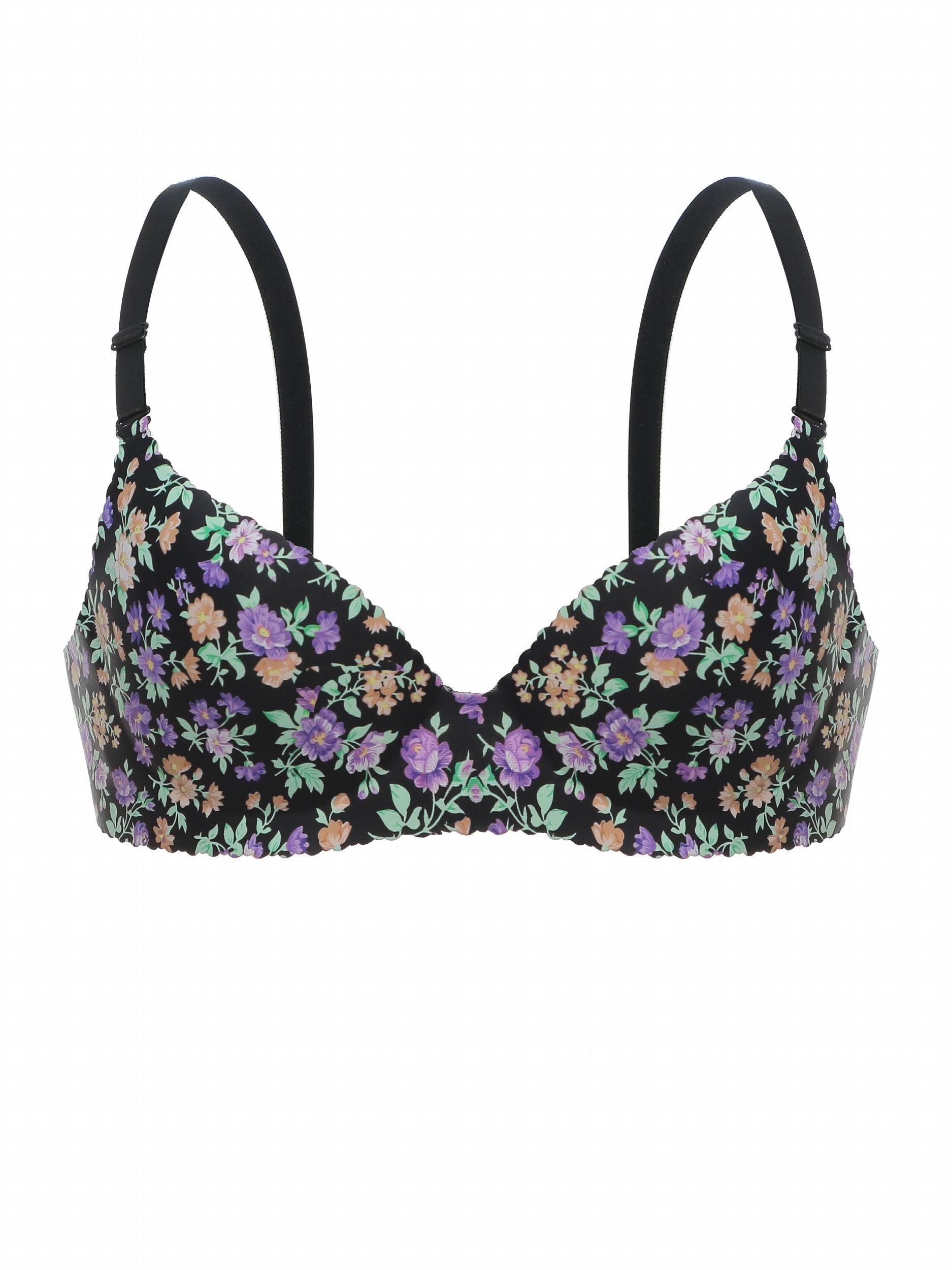 Leopard Print Push Up Bra High Support T shirt Bra Women's Lingerie