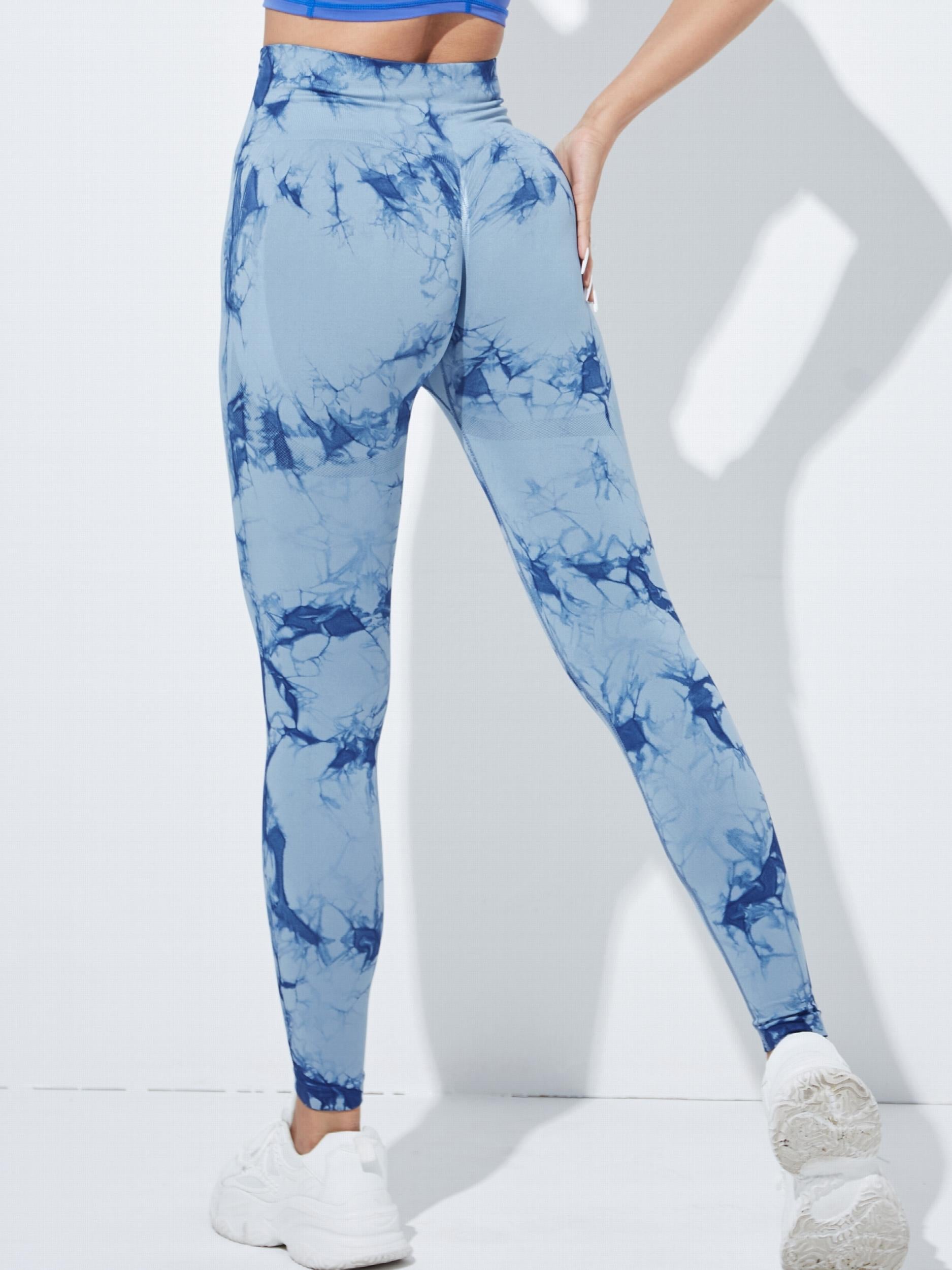 Tie Dye Yoga Running Pants High Waist Hip Lifting Yoga Fitness Pants