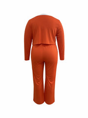 V Neck Tee & Drawstring Pants Two Piece Set