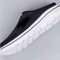 Women's Summer Casual Shoes Breathable Mesh Sandals Soft Half Slippers