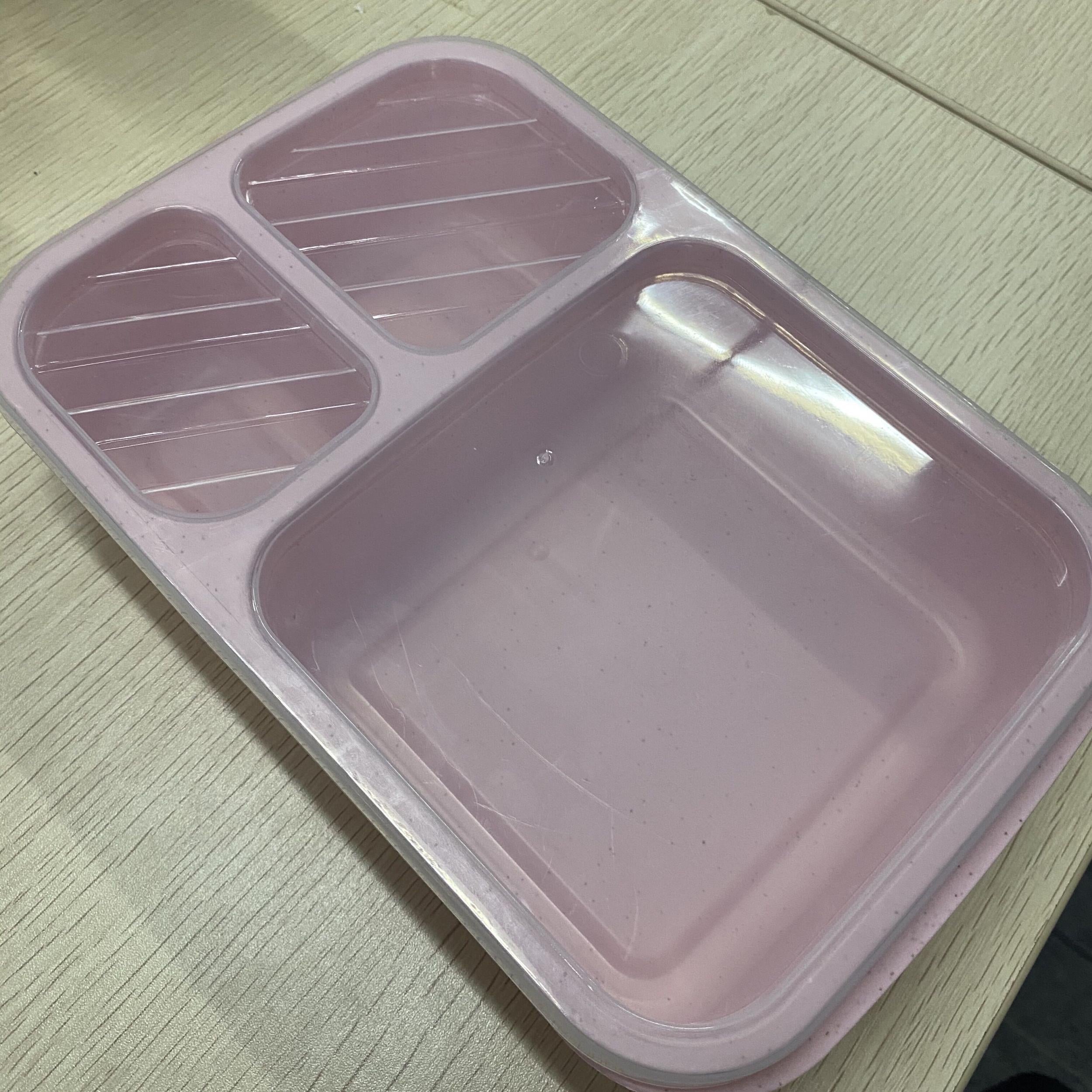 1pc Bento Lunch Box 3 4 lattice Food Storage Container