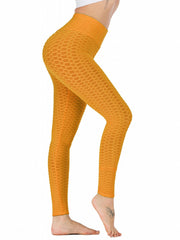 Honeycomb Bubble Yoga Leggings High Stretch Sports Pants Women's