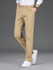 Men's Classic Stretch Dress Pants for Fall Winter Business