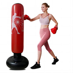 Inflatable Punching Bag Boxing Training Taekwondo 63in Stand Gloves Excluded