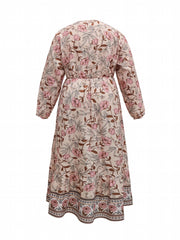 Women's Floral Print Maxi Smock Dress
