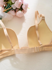 Comfy Plunge Bra Solid Scoop Breathable Lingerie
