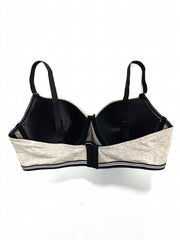 Molded Cup Underwire Bra, Striped Pattern, Bow Decor