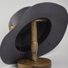 Pure Wool Felt Hat Monochrome Tweed Spell Cap Belt With Accessories