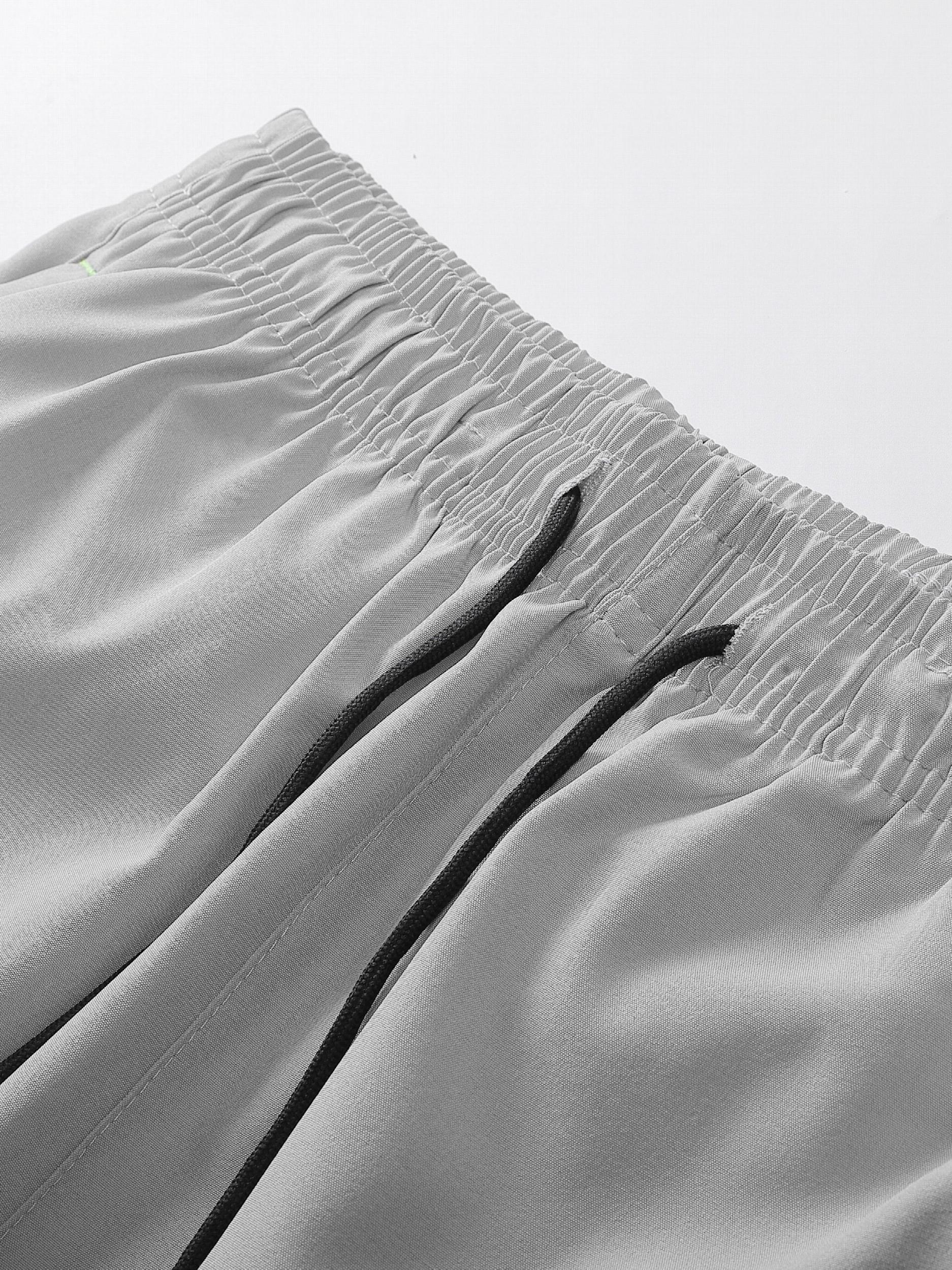 Men's Cropped Pants w/ Zipper Pocket & Elastic Waist Drawstring