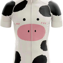 YTCYCLE Cow Pattern Zip Up Cycling Jersey Men's Bike Shirt