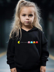 Cartoon Pattern Print 2pcs Girls Outfits For Sports Spring Fall Outdoor Gift