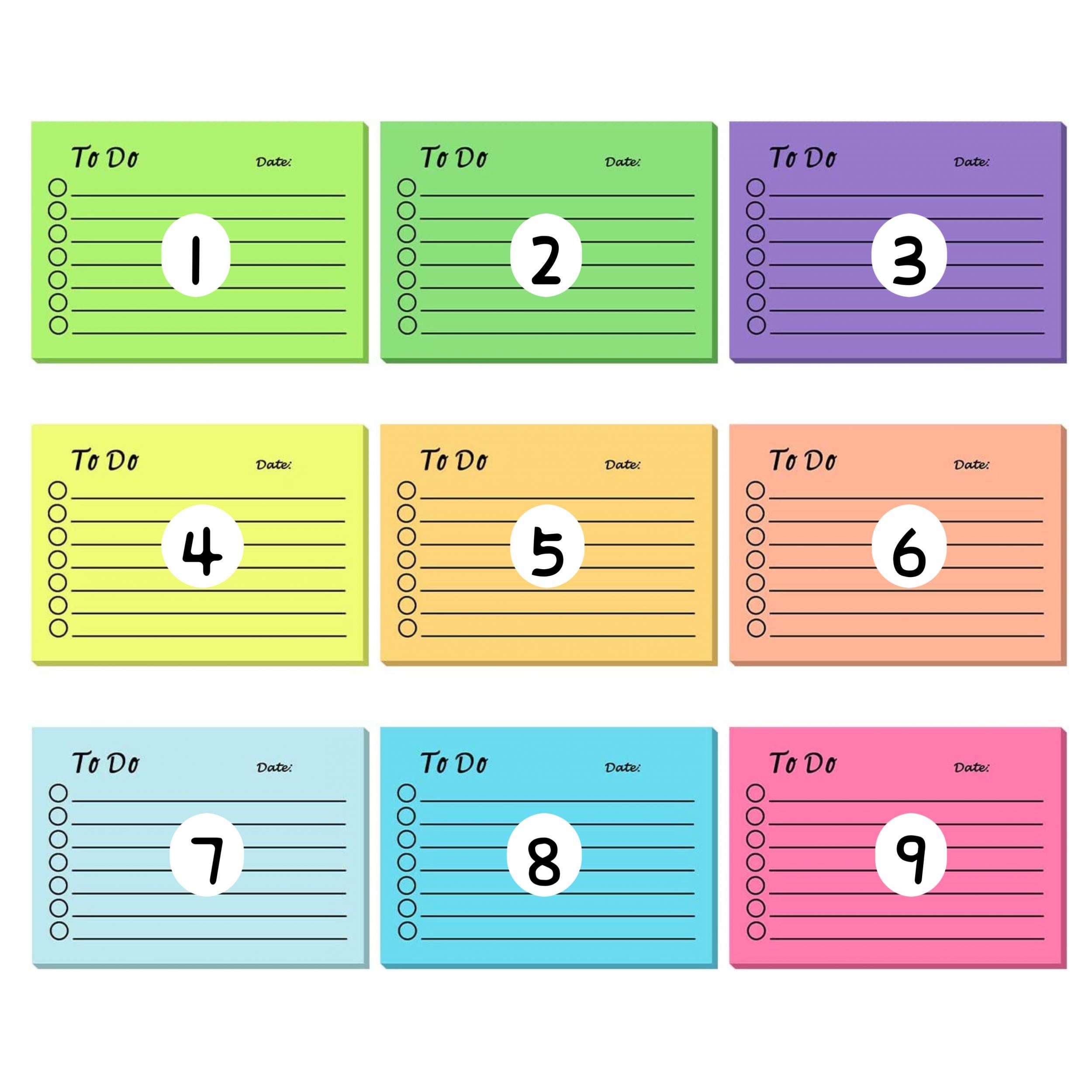 Fluorescent Planner Sticky Notes Memo Pad - Personalized