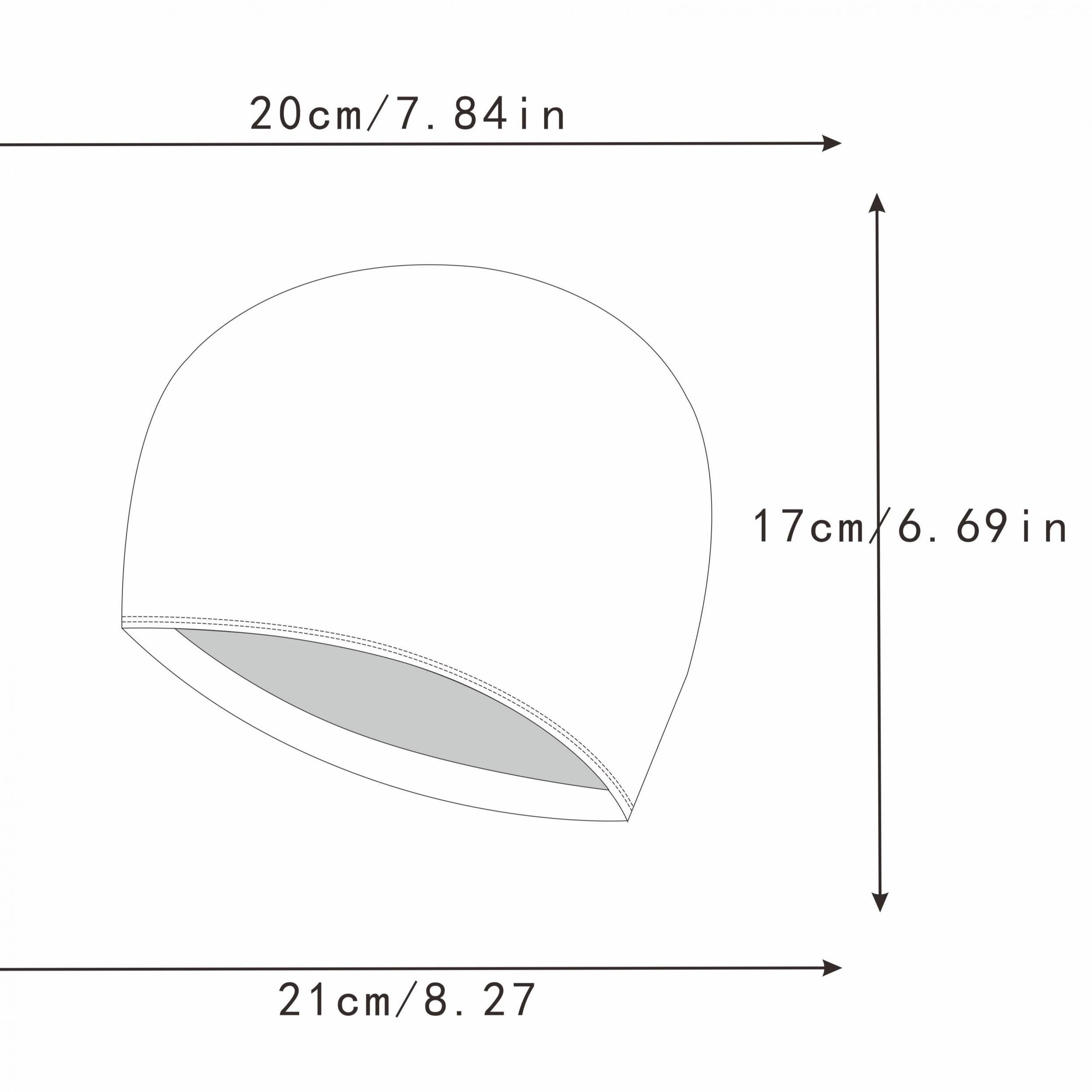Large Size Double Layer Swimming Cap for Long Hair - Solid