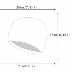 Large Size Double Layer Swimming Cap for Long Hair - Solid