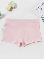 4pcs Flamingo Print Girl's Boxer Briefs Elastic Waist Shorts