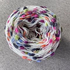 Rainbow Yarn With Pom Pom For DIY Crocheting Knitting Scarf Coat Crafts