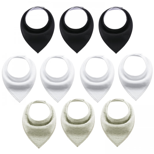 10pcs Baby Bandana Drool Bibs for Boys and Girls