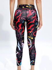 Printed Slimming Yoga Pants High Stretch Fitness Running Pants