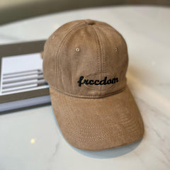 Freedom Embroidery Unisex Baseball Cap Vintage Solid Washed Dad Hats